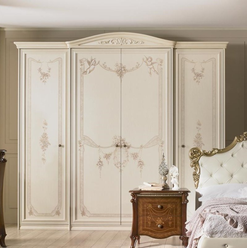 Tuttomobili Italy Tuttomobili Compose Epoca Beige 4 Door Wardrobe