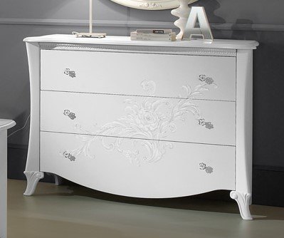 Tuttomobili Italy Tuttomobili Doris White Chest Of Drawers