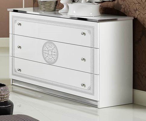 Tuttomobili Italy Tuttomobili Greta White Chest Of Drawers