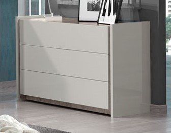 Tuttomobili Italy Tuttomobili Valentina Grey Chest Of Drawers