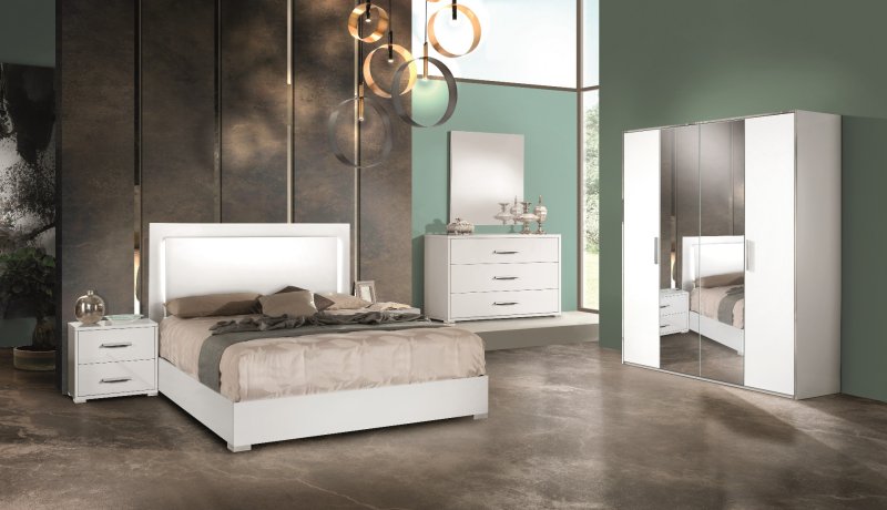 Accadueo H2O H2O Design Denise White 4 Door Bedroom Set