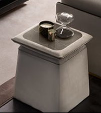 Arredoclassic Arredoclassic Adora Allure Small Side Table With Top In Stonewear