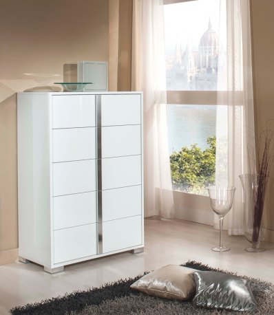 Accadueo H2O H2O Design San Marino White 5 Drawer Chest