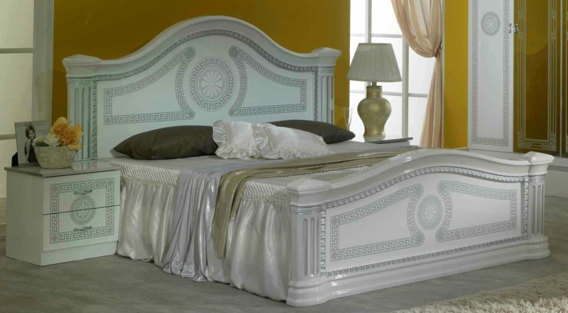 Ben Company Ben Company New Serena White & Silver Bed