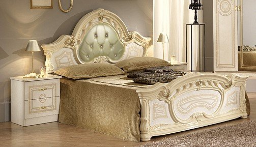 Ben Company Ben Company Sara Beige Padded Headboard Bed