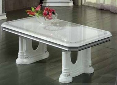 Ben Company Ben Company New Venus White& Silver Coffee Table