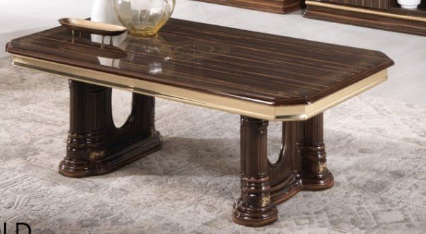 Ben Company Ben Company New Venus Walnut& Gold Coffee Table