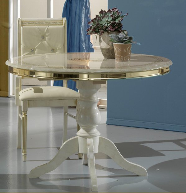 Ben Company Ben Company New Venus Beige & Gold Round Table