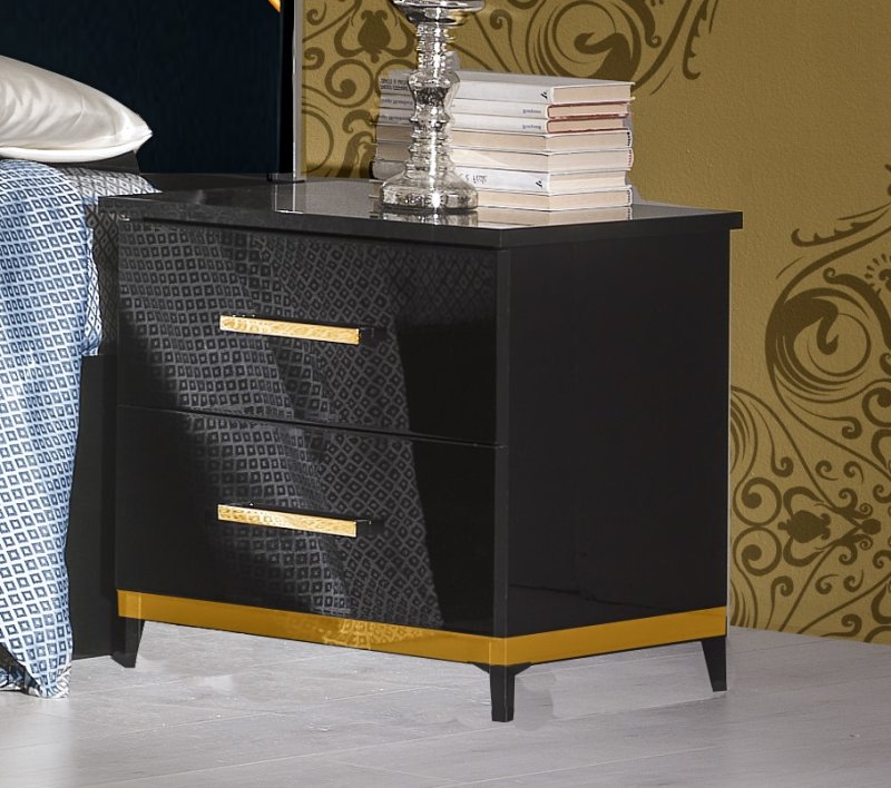 Ben Company Ben Company Elegance Black & Gold Night Table