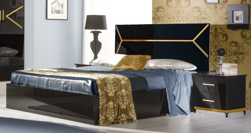 Ben Company Ben Company Elegance Black & Gold Bed