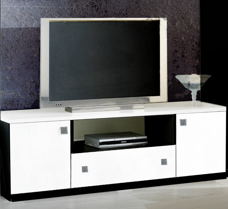 Ben Company Ben Company Elisa White-Black TV Stand Plasma