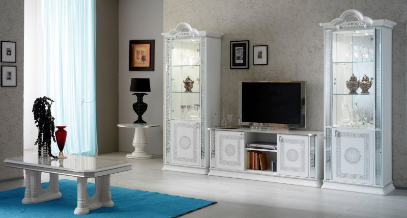 Ben Company Ben Company New Venus White & Silver TV Plasma Set
