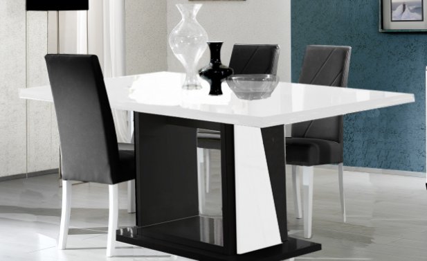 Ben Company Ben Company Elisa White-Black Dining Set