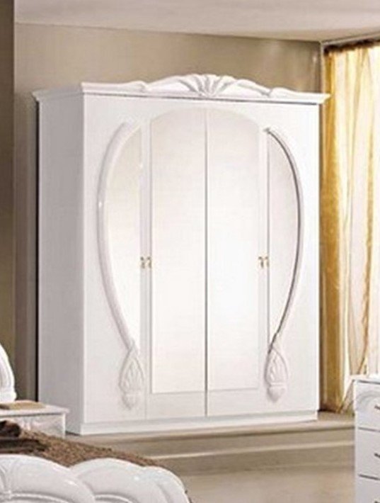 Ben Company Ben Company Giada White 4 Door Wardrobe