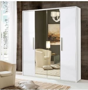 Accadueo H2O H2O Design Bella White Hinged Wardrobe