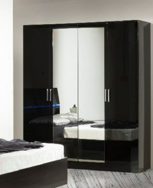 Ben Company Ben Company Simona Black 4 Door Wardrobe