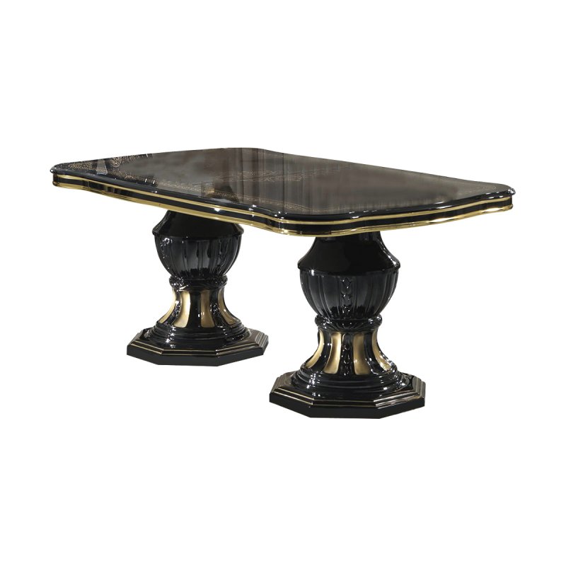 Ben Company Ben Company Betty Black and Gold Extendable Table