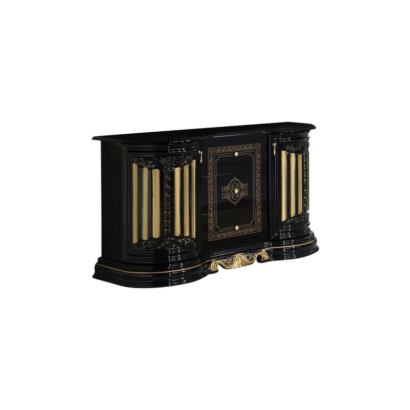 Ben Company Ben Company Betty Black and Gold 3 Door Buffet