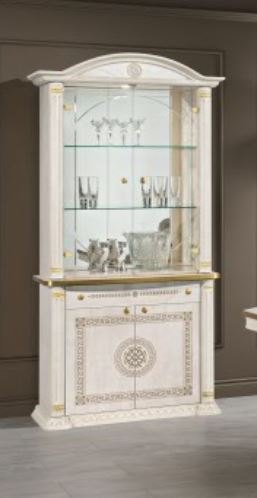 Accadueo H2O H2O Design Aurora Beige and Gold 2 Door Vitrine