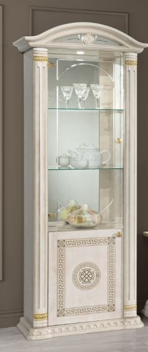 Accadueo H2O H2O Design Aurora Beige and Gold 1 Door Vitrine