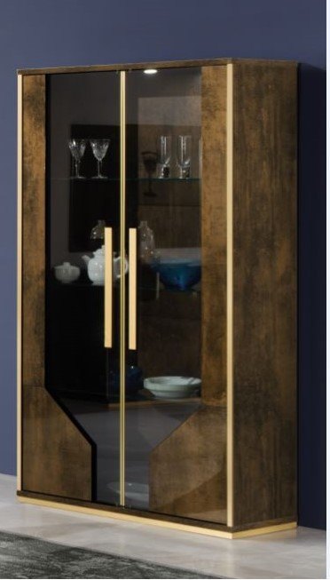 Accadueo H2O H2O Design Desiree Bronze Gold 2 Door Vitrine