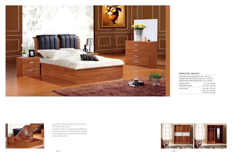 Bed Frame With Leather Headboard & Storage -Bedroom Group