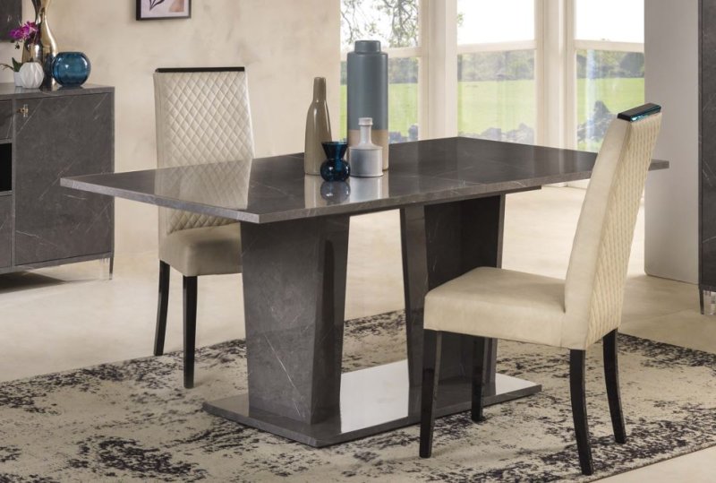 Ben Company Ben Company Vittoria Grey Extending Dining Table