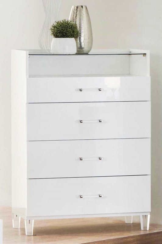 Ben Company Ben Company Cristal White Tall Chest