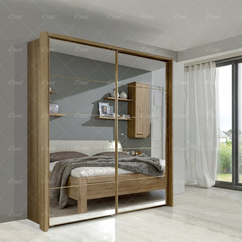 Wiemann German Furniture Wiemann Kufstein sliding door wardrobe of width 200cm without cornice