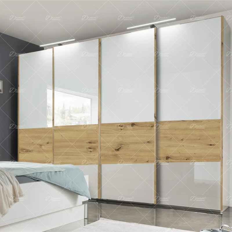 Wiemann German Furniture Wiemann Bari sliding door wardrobe of width 400 cm, handles in carcass colour