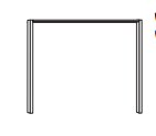 Wiemann German Furniture Passe-partout Frames Without Lights, For W 400cm, H 240cm, Width Per Side Profile: 5cm, Sliding Wardrobes