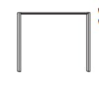 Wiemann German Furniture Passe-partout frames,without lights for width 200cm, Width per side profile: 5cm W210cm x H201cm x D23cm