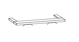 Wiemann German Furniture Cornice with Linear 2 Lights for Wardrobe Width 300cmW 300cm x H 3.2cm x D 12.5cm