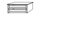 Wiemann German Furniture Drawer insert with 2 drawers and glass front for  hinged- and sliding-door wardrobes for compartment width 72.2 cm