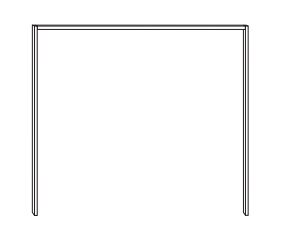 Wiemann German Furniture Passe-Partout Frame without Lighting width per side profile: 3.2cm for Wardrobe Width 150cmW 156.4cm x H 220cm x D 6.7cm