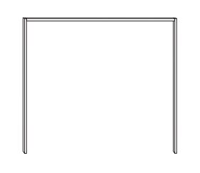 Wiemann German Furniture Passe-Partout Frame without Lighting width per side profile: 3.2cm for Wardrobe Width 300cmW 306.4cm x H 220cm x D 6.7cm
