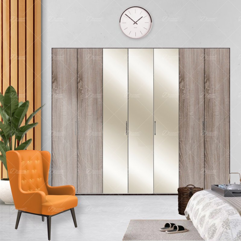 Wiemann German Furniture Wiemann Eastside hinged-door wardrobe of width 350cm with 7 doors without cornice