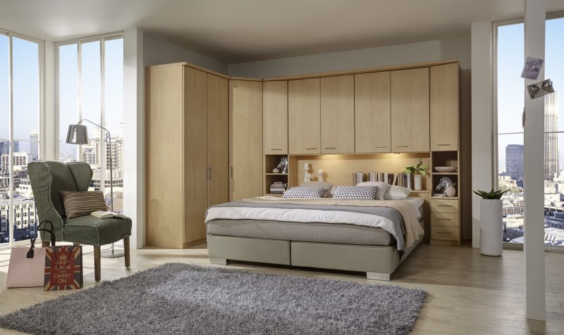 Wiemann German Furniture Wiemann Luxor 3 & 4 Overbed unit combinations Occasional Wardrobes With 33cm