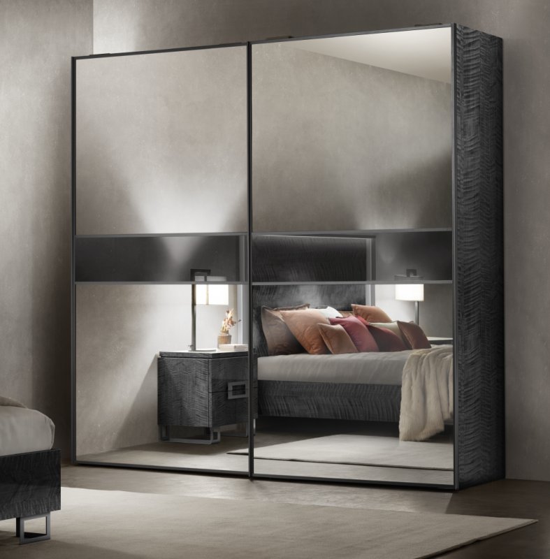 Arredoclassic Arredoclassic Adora Moderna 2 Sliding Mirror Doors Wardrobe