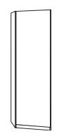 Wiemann German Furniture End units with swing door, angled, without cornice For placing on left: Front glass champagne W 47cm X D 58cm X H 236cm