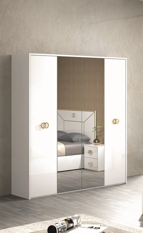 Accadueo H2O H2O Design Vogue White and Gold Wardrobe