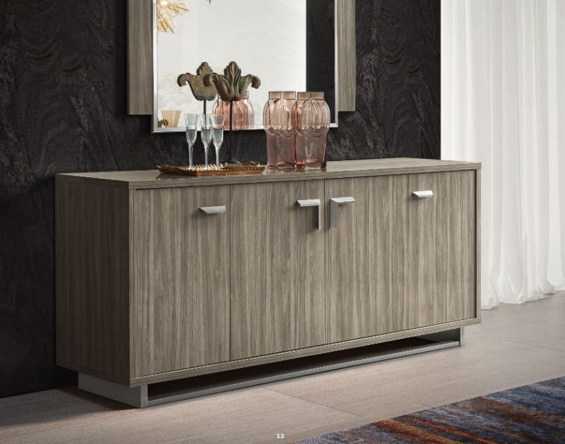 Camel Group Camel Group Volare Nickel 4 Door Buffet With Wooden Doors