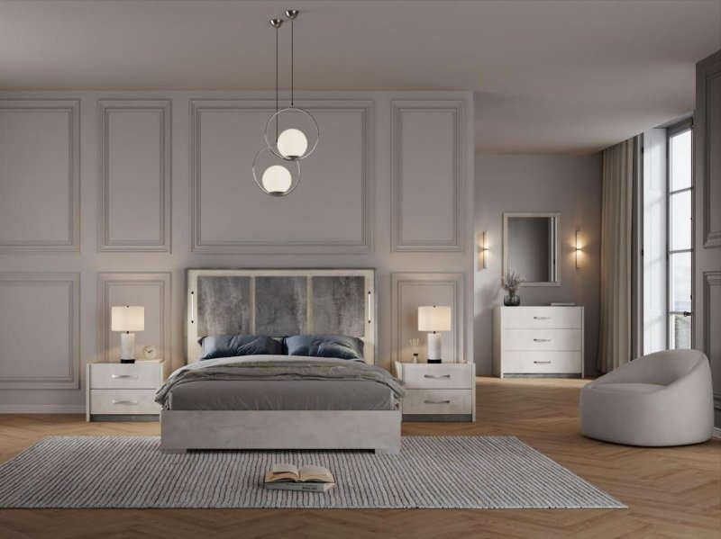 San Martino Italy San Martino Claudia High Gloss Bed Set
