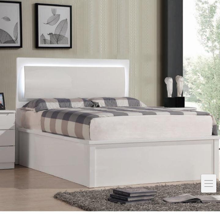 Dream Home Furnishings Slim LED High Gloss Storage Bed