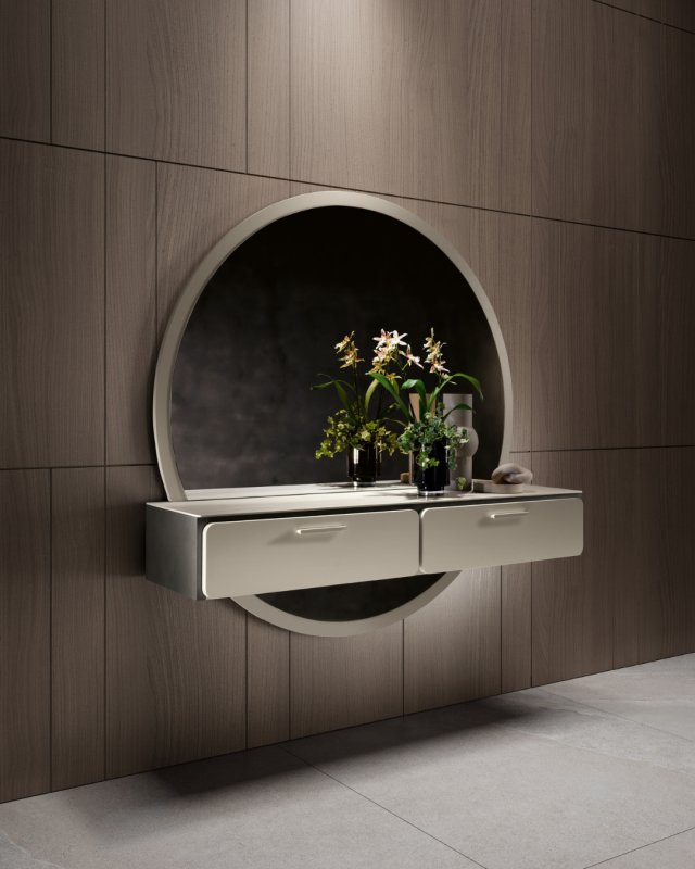 Arredoclassic Arredoclassic Adora Perla  Entrance Console With Mirror
