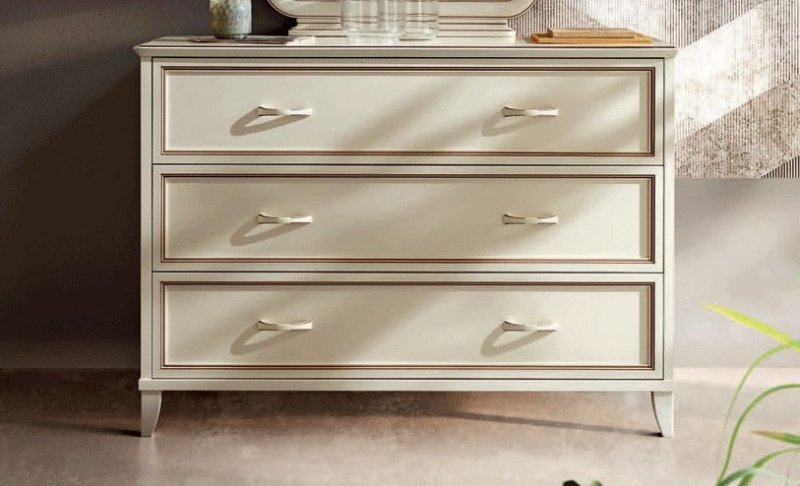 Camel Group Camel Group Giotto Bianco Antico Single Dresser with 3 Drawer