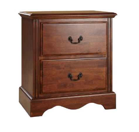 Crowther Charlotte 2 Drawer Bedside in Dark Oak Finish