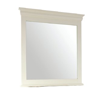 Crowther Lafayette Mirror In Vanilla White Finish