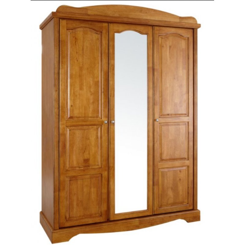 Crowther Buckingham Solid Oak 3 Door Wardrobe