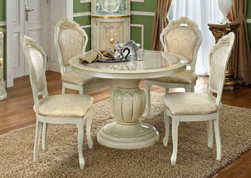 Camel Group Camel Leonardo Day Ivory High Italian Round Table Extendable